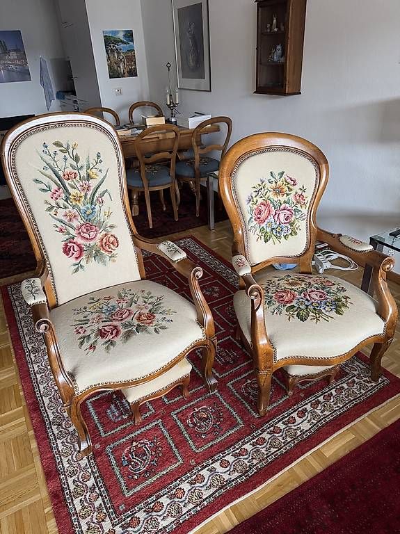 Poltrone: Eleganter Gobelin-Polstersessel – Usato da Oberengstringen venduto da Pitoer
