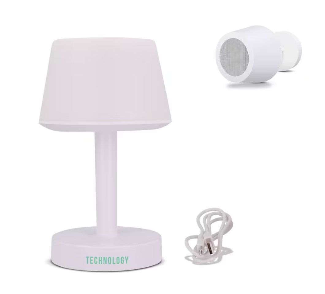 Lampen: Tischlampe mit Lautsprechern – Neu und originalverpackt aus Bauma von Moonbrix 1