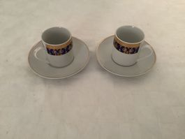 2 Espressotassen mit Unterteller ab 1.-