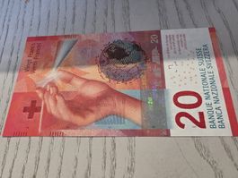 Schweizer Banknote 20 Franken neue 2015