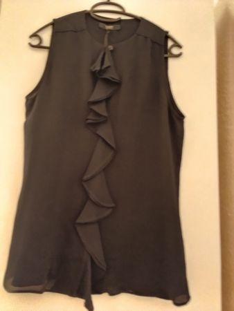Blouse neuve, S/36, Seventy,noire, sans manche, viscose 100%