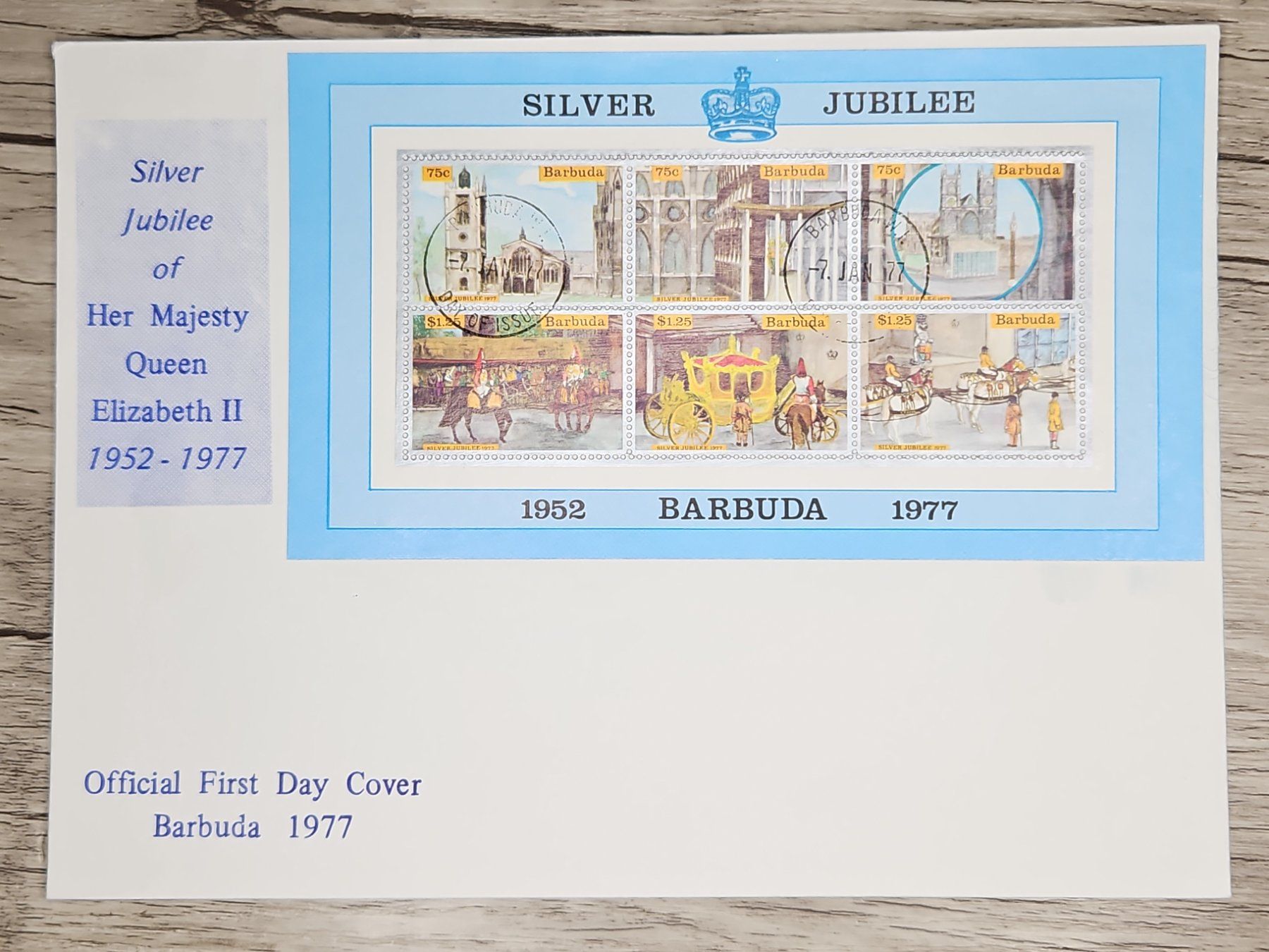 Tutti i francobolli: CL05 Enveloppe + Timbre Barbuda 1977 – Usato da Cousset venduto da Patrick_Collections