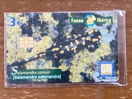 Privat Telefonkarte Spanien Feuersalamander originalverpackt