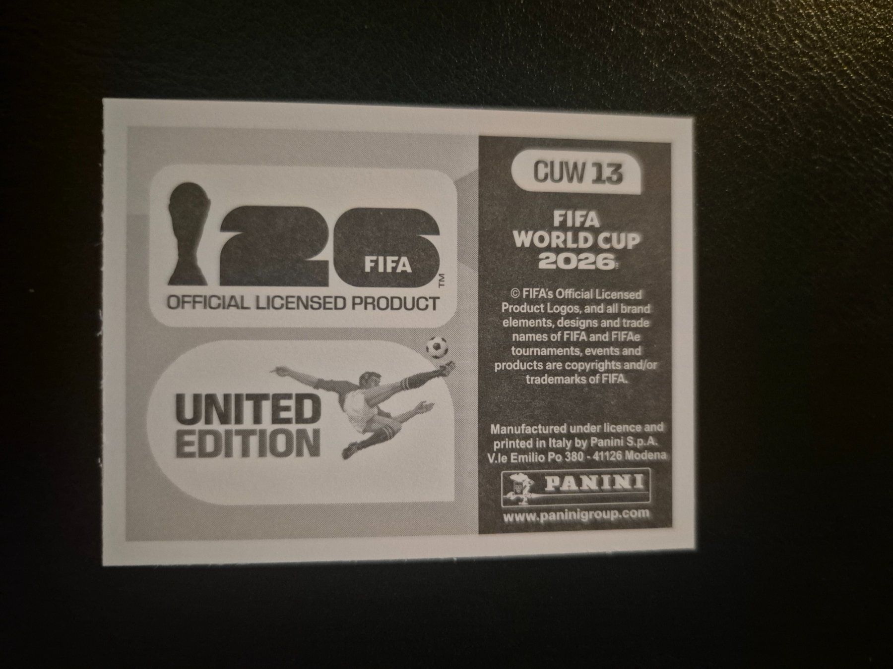 Panini Carte collezionabili: Panini WM 26 CUW 13 – Nuovo (secondo la descrizione) da Rorschacherberg venduto da AJ3108 1