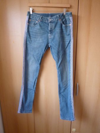 TOPMAN Jeans Hose W34 L32   seitlich weisse streifen
