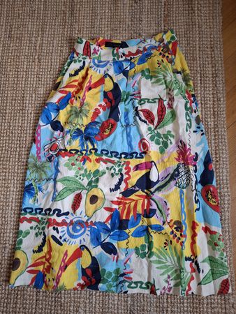 Jupe Zara toucans tropiques M