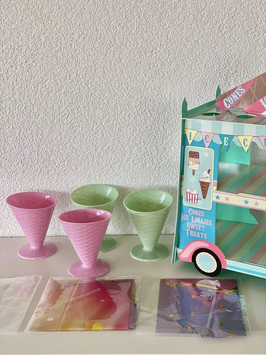 Tutte le decorazioni: Set Eis Party - Glace Party - Geburtstag Kinder – Nuovo (secondo la descrizione) da WEINFELDEN venduto da marygloss 4
