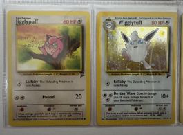 Pokemon cards Jigglypuff Wigglytuff, Base set 2