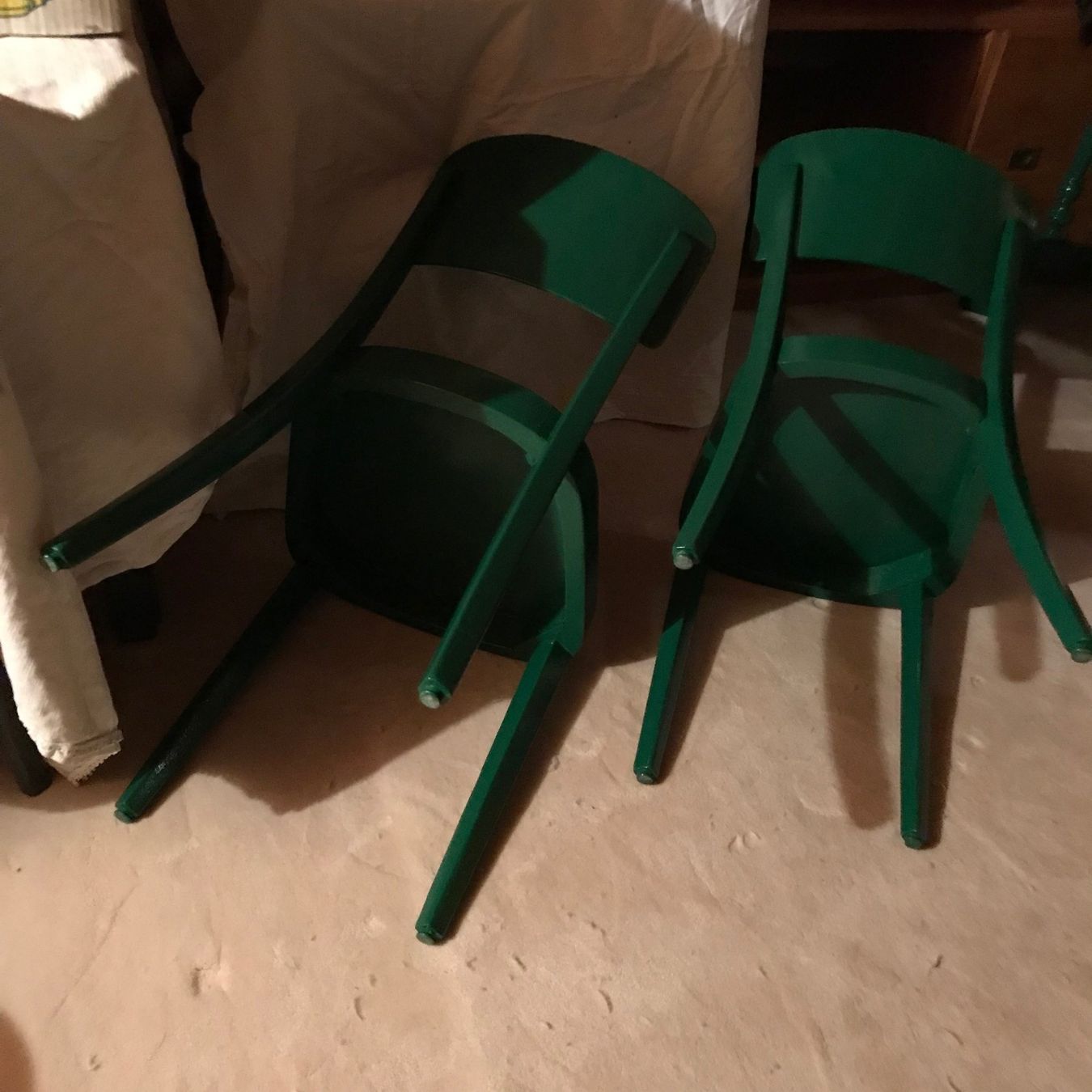 Sedie: 2 chaises vertes des années 50 – Usato da Ste-Croix venduto da BuffetSC 2