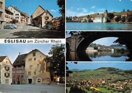 Gruss aus EGLISAU 1966, schöne antike Postkarte