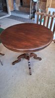 Runder Beistelltisch Holz dunkel braun guter Zustand