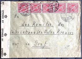 1946 Deutschland Zensurbrief Britisch nach Genf ROTES KREUZ