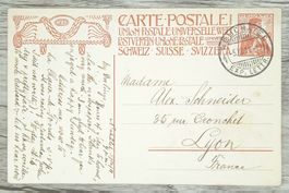 TR15 Carte Postale + Timbre Suisse 1911