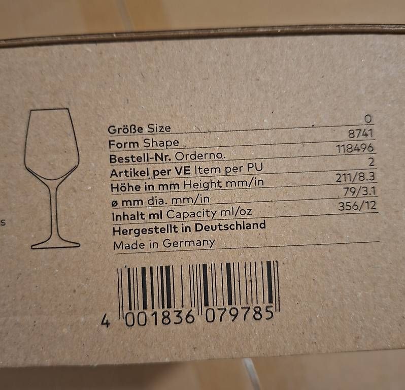 Zwiesel Verres: 6x Zwiesel Weissweingläser – Neuf avec emballage d'origine à Rothrist par sydney81