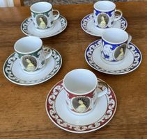 Mitterteich Porz.Mokkatassen 5 Sets 2tlg. Kaiserin Elisabeth