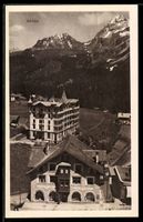 AK Arosa, Hotel und Chalet vor Bergpanorama