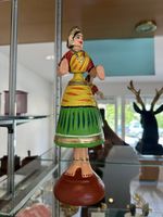 Dekorative Holzfigur, Tänzerin aus Indien, Vintage!