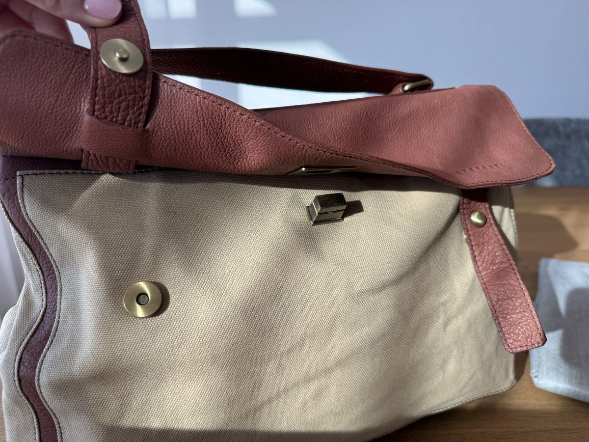Borse: Stefanel Ledertasche mit Canvas - NEU! mit Staubbeutel – Nuovo (secondo la descrizione) da Flawil venduto da prodigio 6