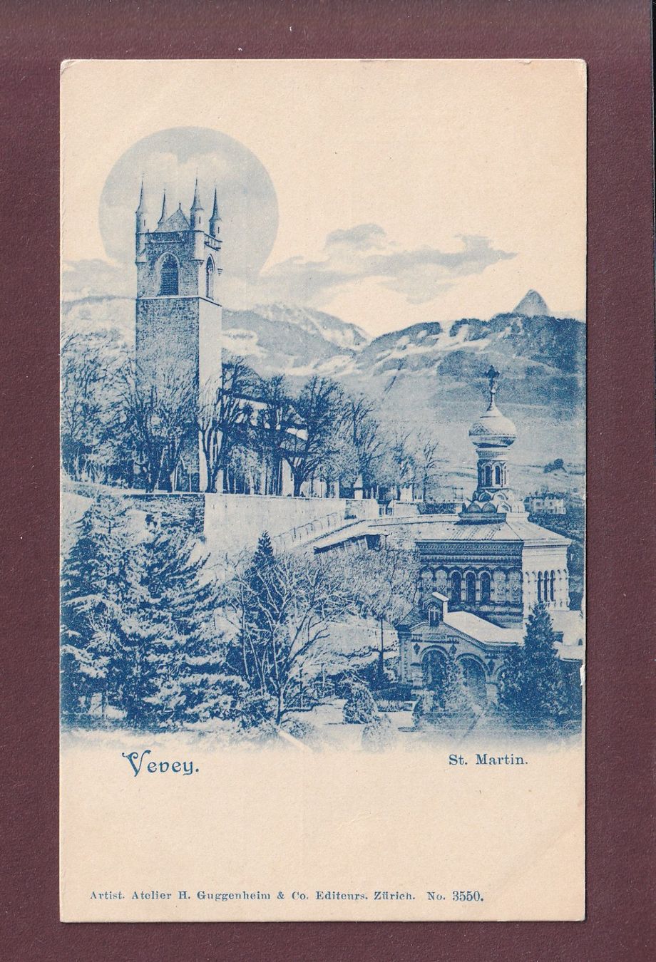Cartoline postali: VEVEY - St. Martin – Usato da Pully venduto da nicecards