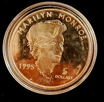 Münze "Marilyn Monroe. 5$ Marshallinseln 1995".