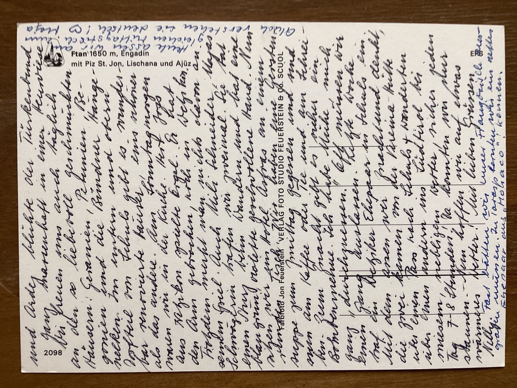 Cartoline postali: AK Ftan im Engadin – Usato da Zürich venduto da tol_b7c7 1