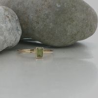 Ring 925 Sterling Silber mit Vesuvianite Grösse 54