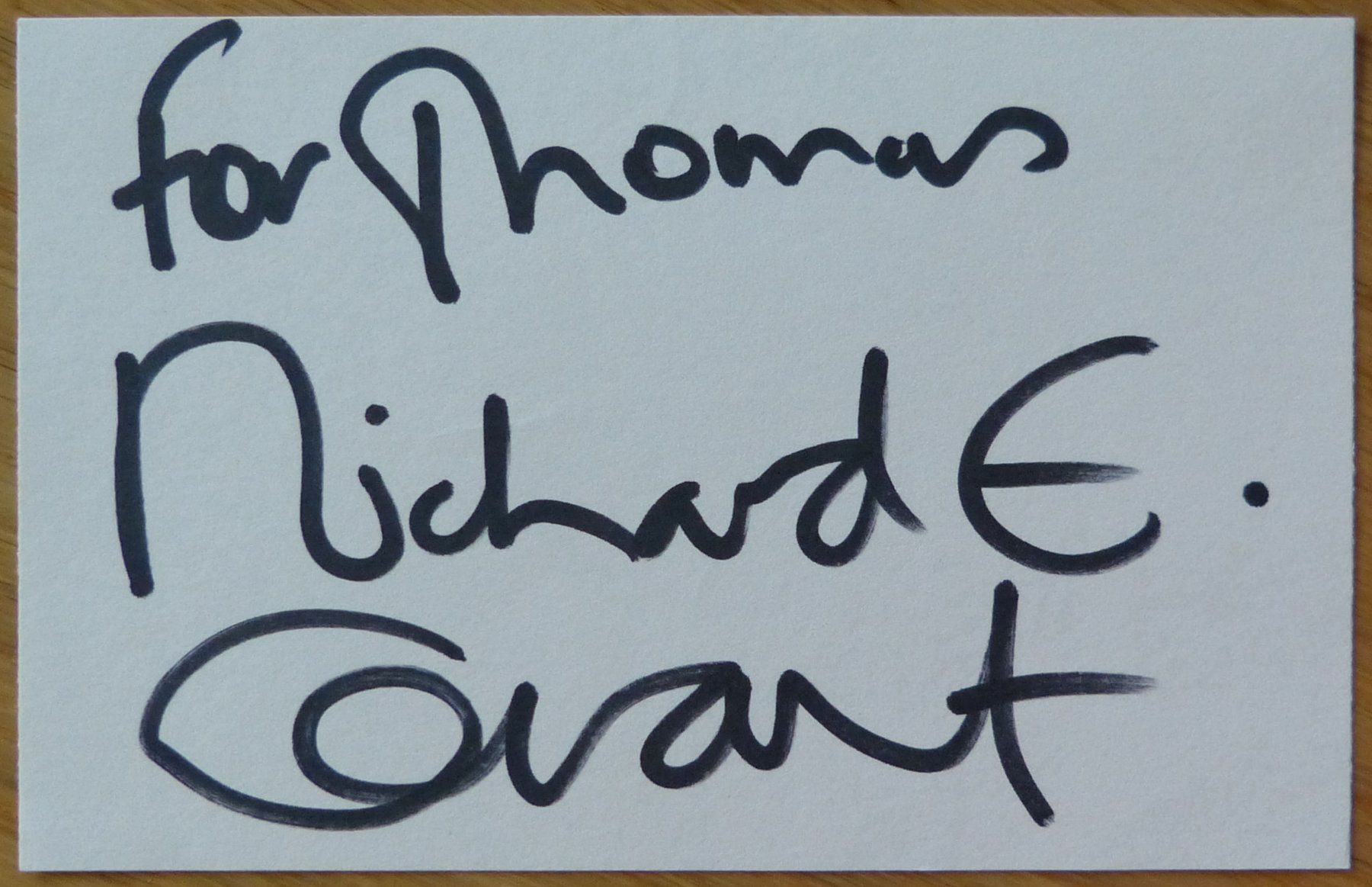 Autografi: Richard E. Grant (1957) Schauspieler - Autogramm – Usato da Dietikon venduto da cyranos.ch