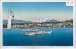 Geneve - La Rade et le Mont-Blanc