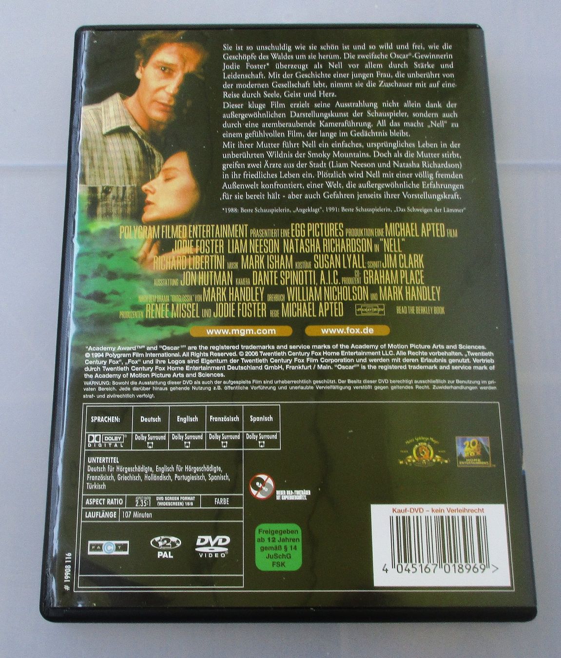 Tutti i DVDs: NELL - Jodie Foster – Usato da Wattwil venduto da Muriel10 1