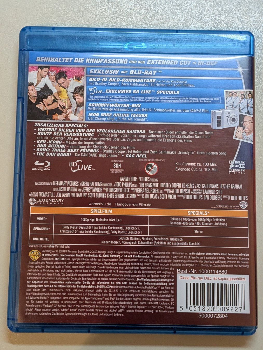 Tutti i DVDs: Hangover - Extended Cut [Blu-ray] – Usato da Port venduto da gecotom 1