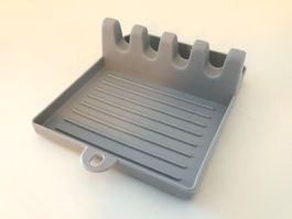 Kochkellen Halter / Topfdeckel Halter, grau