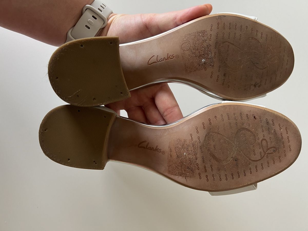 Scarpe da donna: Sandalen Gr 38 (Silver/Baige) – Usato da Basel venduto da Ksjusha 4