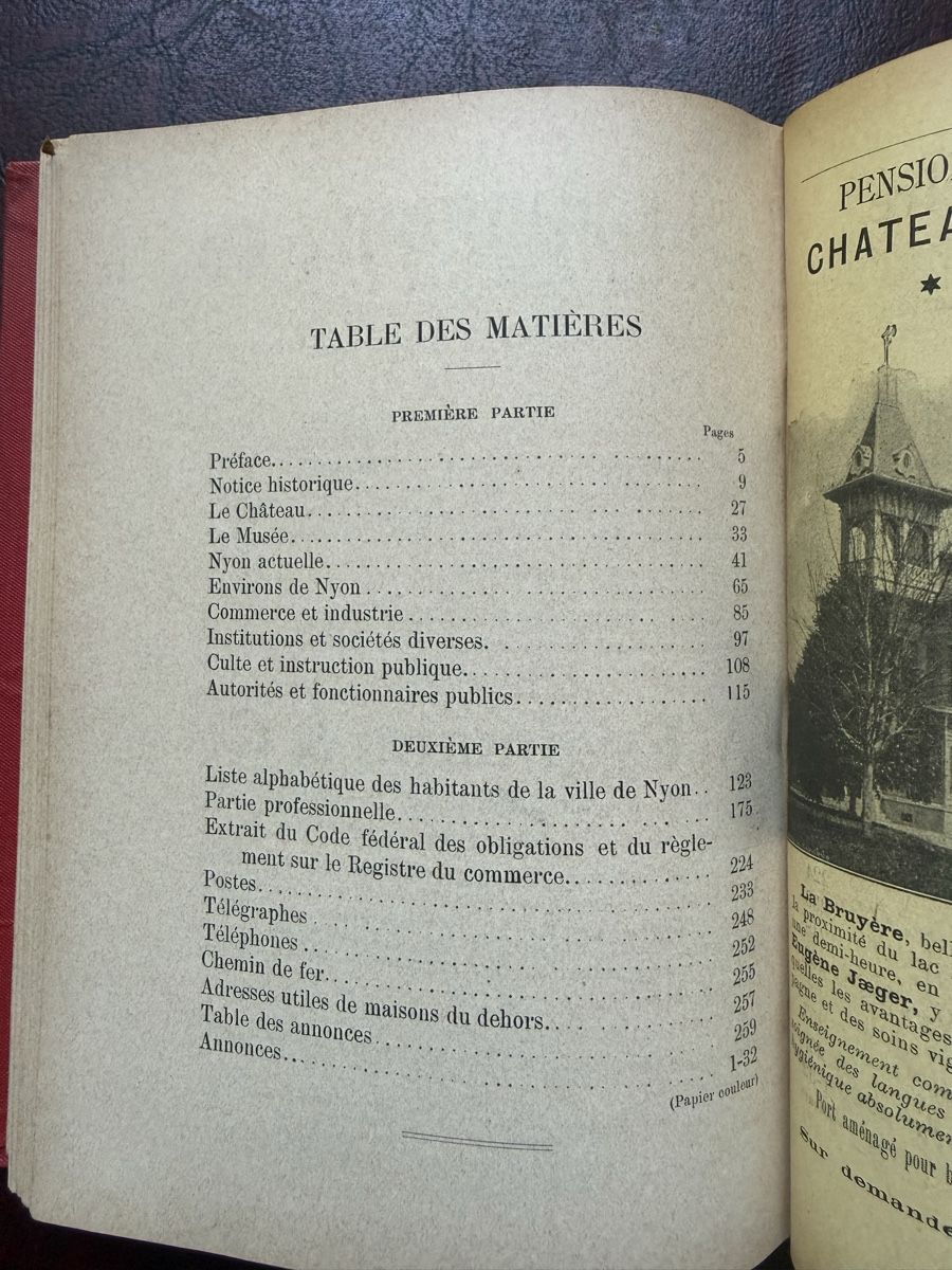 Bücher: Nyon à travers les siècles - Guide & Indicateur (1ère éd.) – Gebraucht aus Fribourg von Ardoffel 8