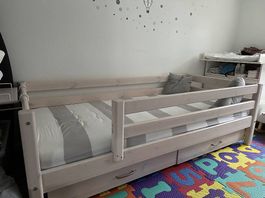 FLEXA Bett white wash