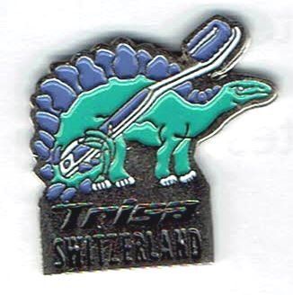 Placchette & Badge: Trisa Dinosaurier Zahnbürste – Usato da Hinterkappelen venduto da Schampus