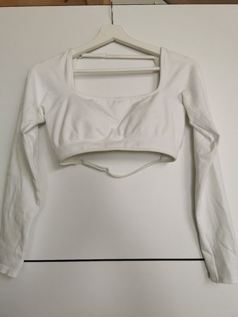Teveo langarm Top Grösse L weiss