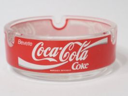 80's Coca Cola Glas Aschenbecher unbenutzt Trink Bevete Buve