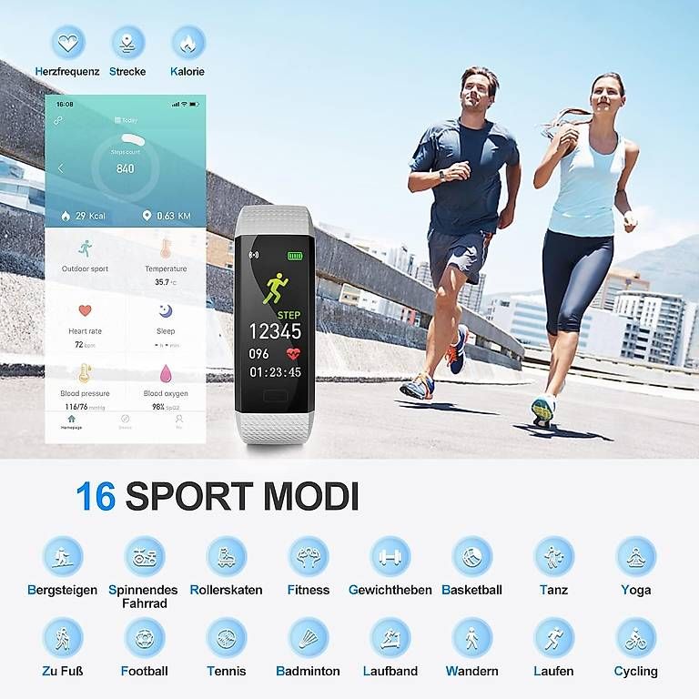 Smartwatch: Fitness Tracker hellgrau – Gebraucht aus Wallisellen von 125271 2