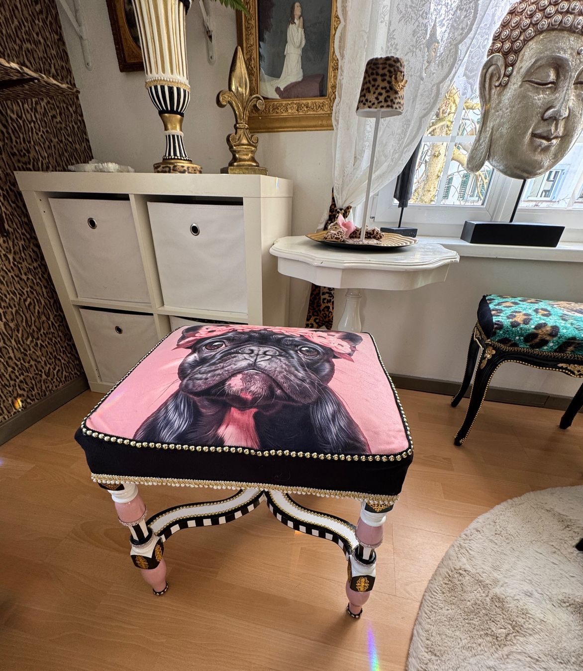 Hocker: Sitzhocker  "Bully"  einzigartig Unikat – Gebraucht aus Niederurnen von Chanel40 1