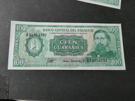 Paraguay 1952, 100 Guaranies  - ungefaltet