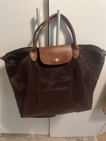 Longchamp Le Pliage Tasche - Dunkelbraun, gut erhalten