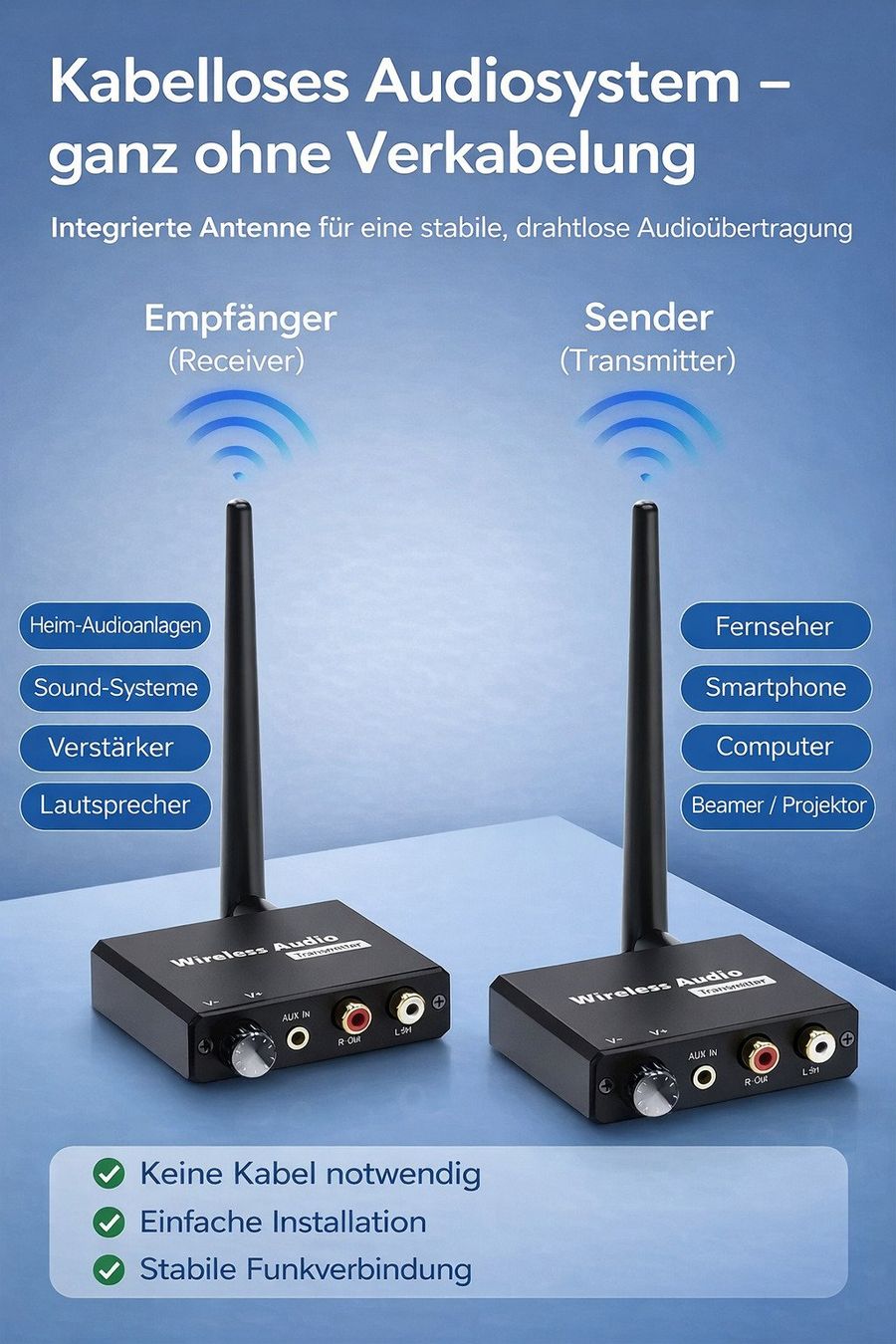 Altri accessori: 2.4G Wireless Audio Sender & Empfänger bis 50 m – Nuovo e nell'imballaggio originale da Winterthur venduto da SwissTechStore 1