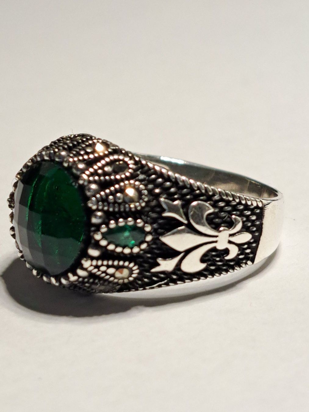Ringe: 0026 - Bague en argent, Zircon vert, taille 62 – Neu und originalverpackt aus Neuchâtel von NIDAVELIR 1