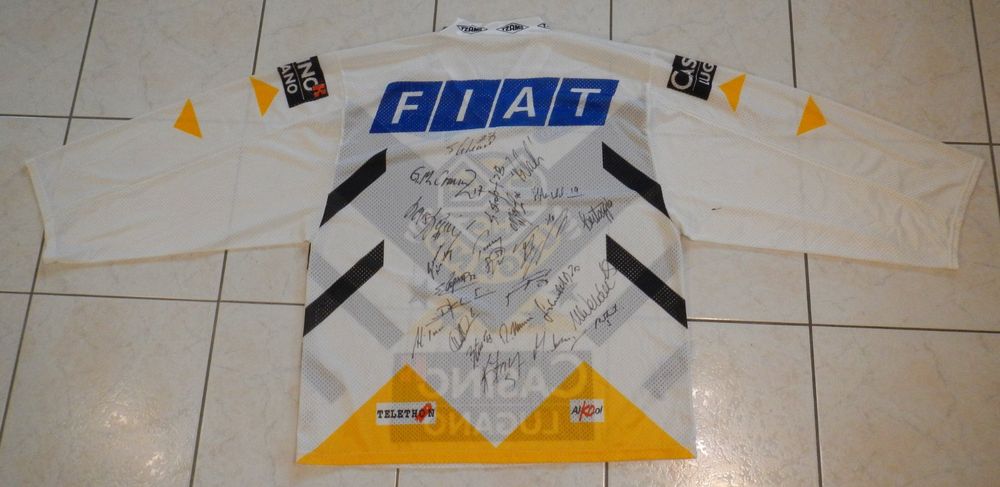 Maillot Vintage Blacky HC Lugano Signé - Taille M, Hockey Sur Glace Années 90, Occasion