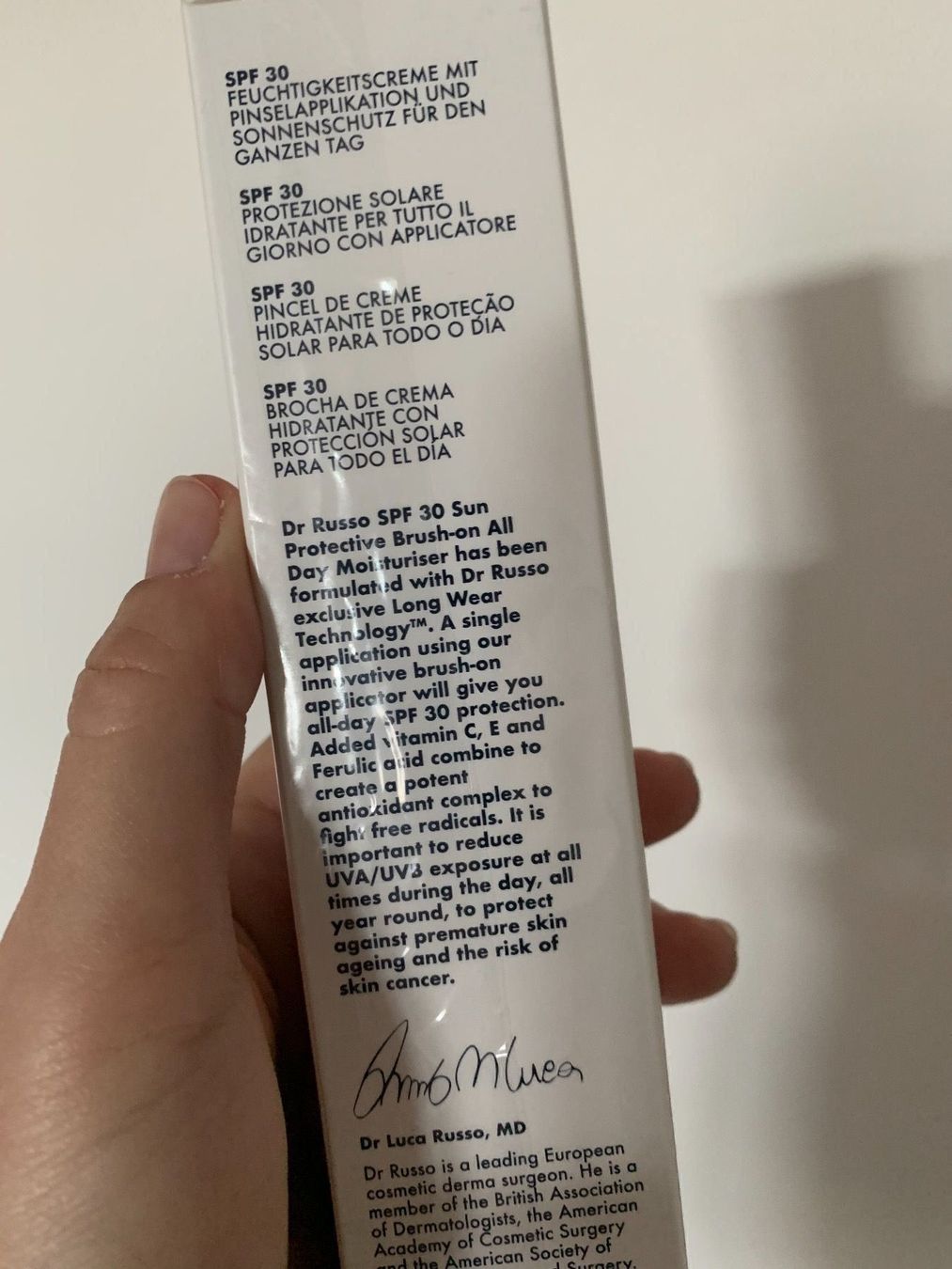 Cura del viso: Dr. Russo Brush Moisturiser SPF30,Ladenpreis CHF84.90 – Nuovo e nell'imballaggio originale da Zürich venduto da deruja 5