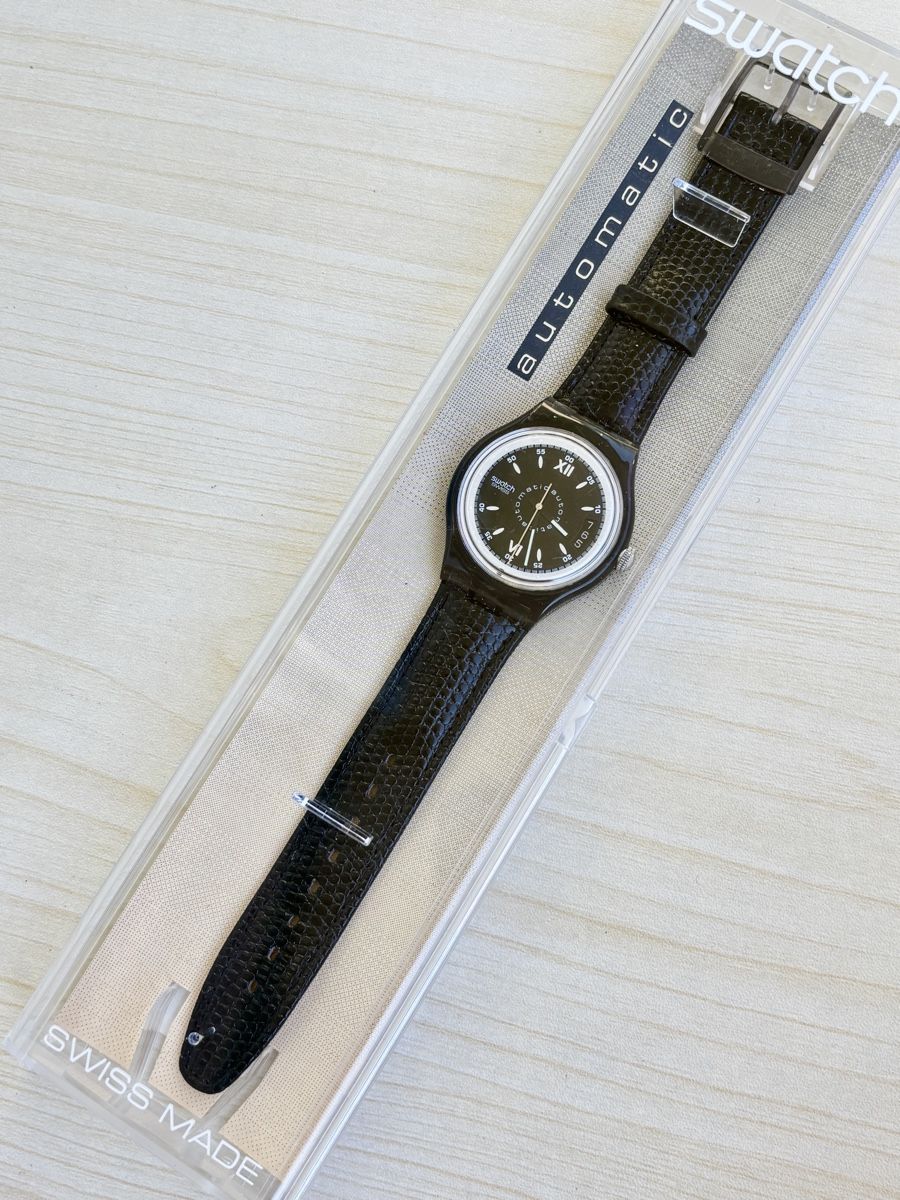 Swatch Montres: Swatch Automatic Uhr schwarz mit Box  – D'occasion à Grenchen par chththl 1