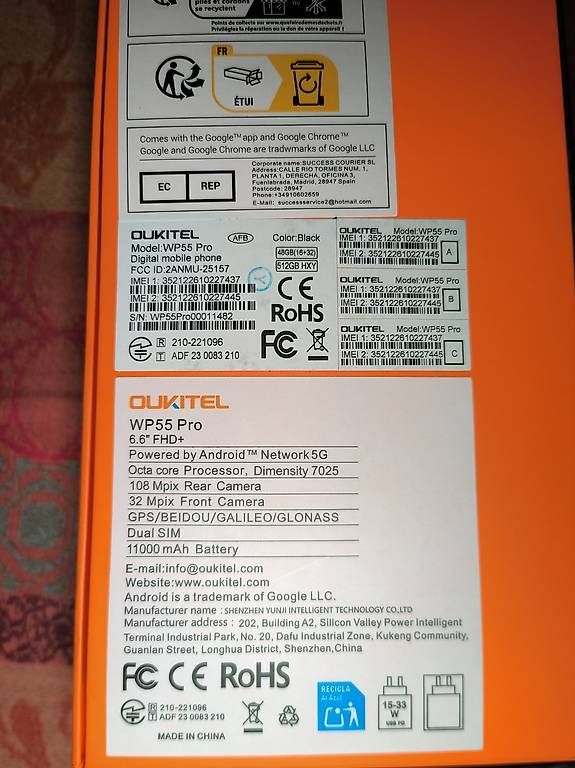 Telefoni cellulari / Smartphones: Oukitel WP55 Pro mit Schutzfolien – Usato da Grub-AR venduto da Medora 4