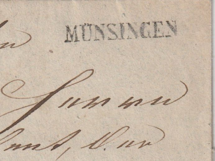 Alle Briefmarken: Stabstempel Münsingen auf Brief 1847 – Gebraucht aus Rorschacherberg von fratovi2 1