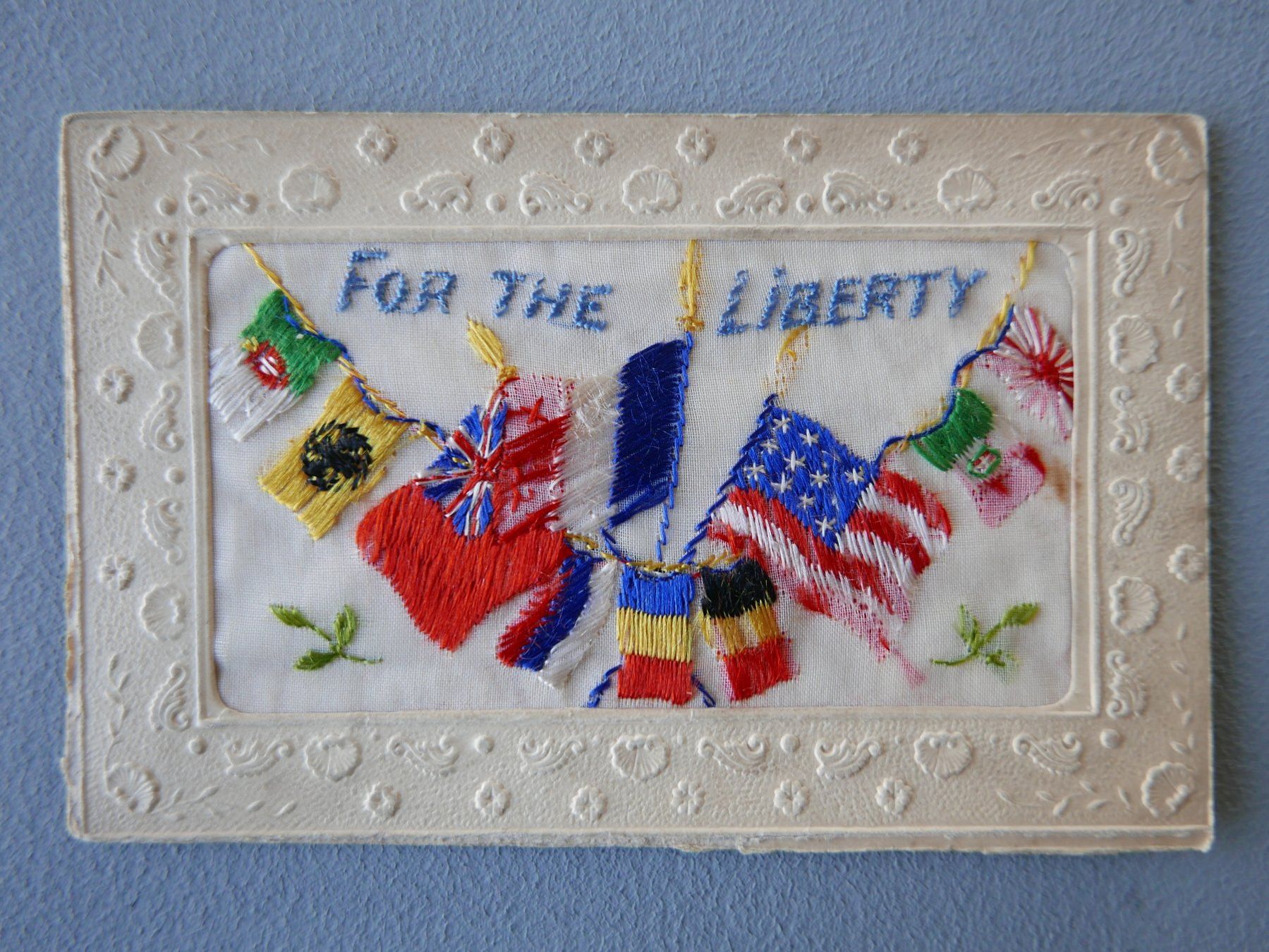 Ansichtskarten: ALTE STICKEREI ANSICHTSKARTEN 1. WELTKRIEG GRUSSKARTEN – Gebraucht aus Balgach von Zwischenraum 5