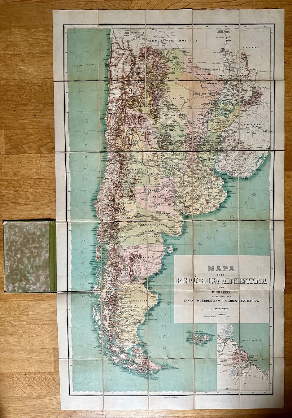 Landkarten & Atlanten: Ulrich Greiner: Mapa de la Republica Argentina 1908 – Gebraucht aus Zürich von allp 2